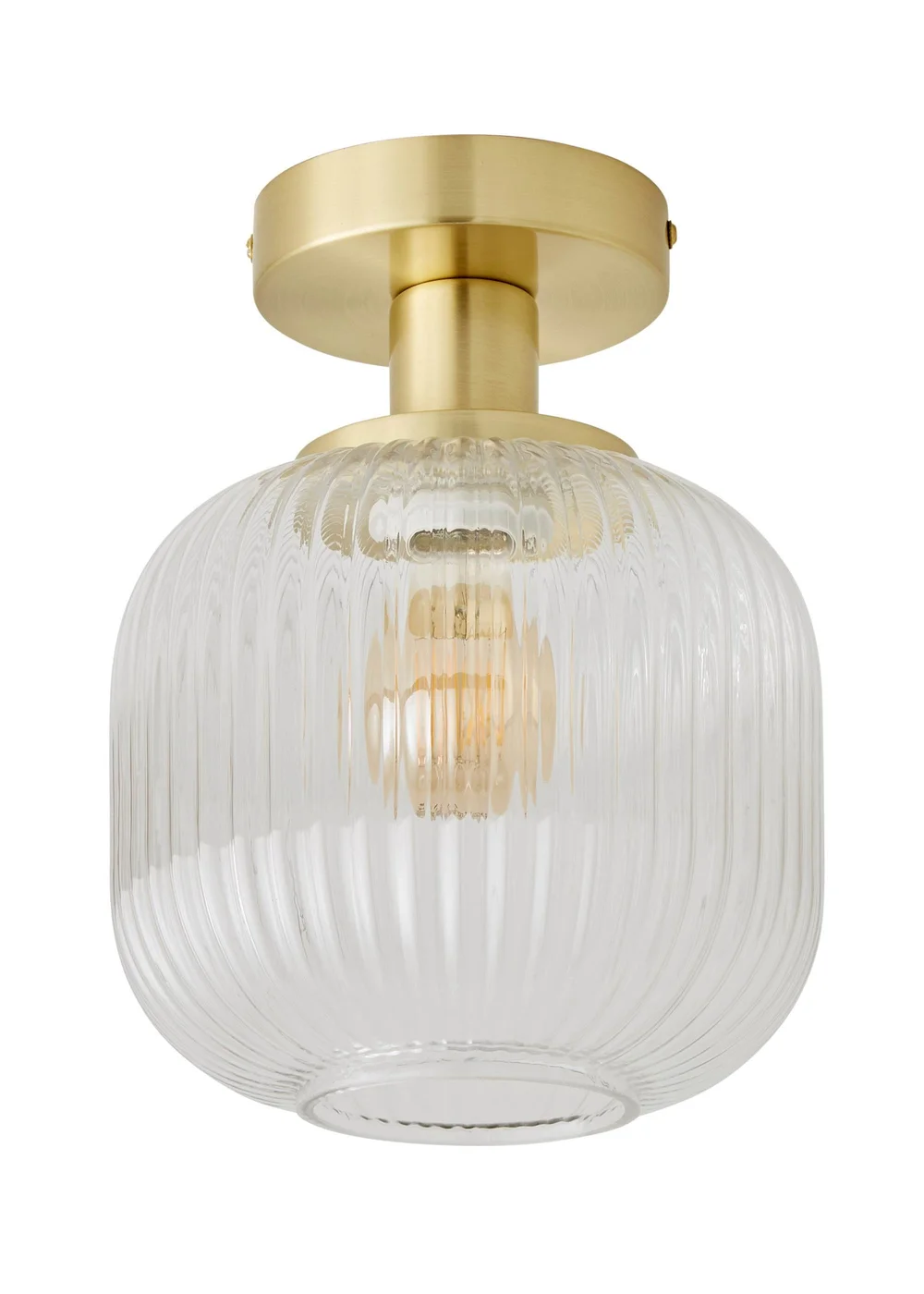 ValueLights Calpe Gold Wall Light with White Oval Shade - One Size Image 2