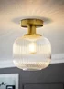ValueLights Calpe Gold Wall Light with White Oval Shade - One Size Image 1