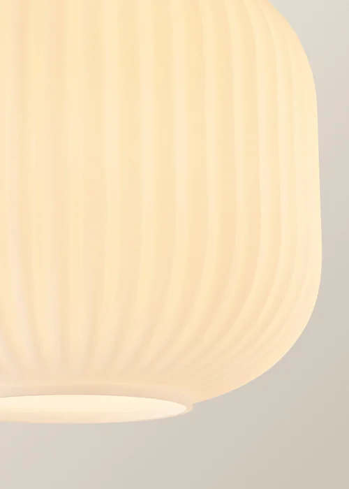 ValueLights Calpe Opal White Flush Light with White Oval Shade - One Size Image 4