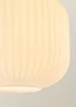ValueLights Calpe Opal White Flush Light with White Oval Shade - One Size Image 4