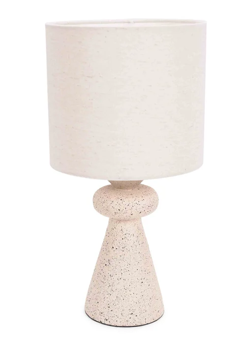 ValueLights Cady Cement Effect Natural Table Lamp with Small Drum Shade - One Size Image 3