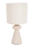 ValueLights Cady Cement Effect Natural Table Lamp with Small Drum Shade - One Size Image 3