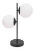 ValueLights Jas Black Table Lamp with White Globe Shade - One Size Image 3