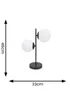 ValueLights Jas Black Table Lamp with White Globe Shade - One Size Image 4