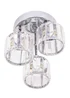 ValueLights Beth Polished Silver Semi-Flush Light with White Shade (20cm x 19.5cm x 18.5cm) - One Size Image 3