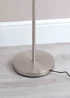 ValueLights Brushed Silver Floor Lamp with Silver Dome Shade (162cm x 45cm x 25cm) - One Size Image 5