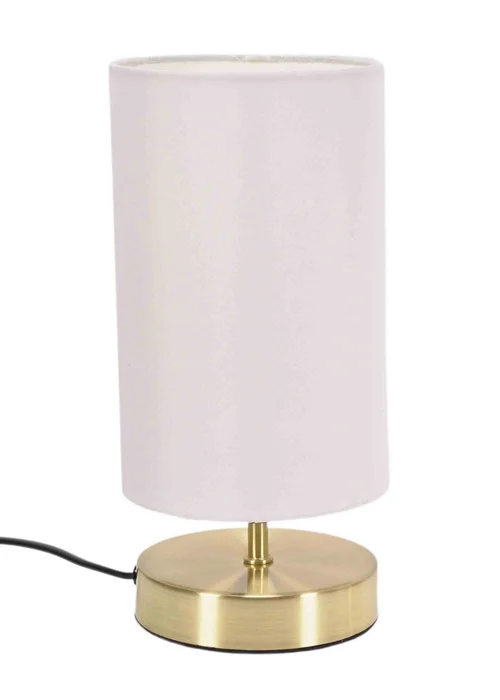 ValueLights Francis Dimmable Brushed Gold Table Lamp with White Drum Shade - One Size Image 4