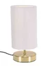 ValueLights Francis Dimmable Brushed Gold Table Lamp with White Drum Shade - One Size Image 4