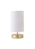 ValueLights Francis Dimmable Brushed Gold Table Lamp with White Drum Shade - One Size Image 5