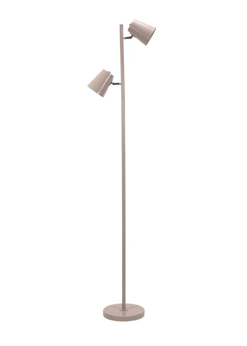 ValueLights Bibi Gloss Natural Floor Lamp with Natural Tapered Shade - One Size Image 5