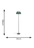 ValueLights Stassi Matte Green Floor Lamp with Green Dome Shade - One Size Image 6