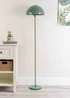 ValueLights Stassi Matte Green Floor Lamp with Green Dome Shade - One Size Image 1