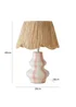 ValueLights Perrie Gloss Pink Table Lamp with Natural Tapered Shade - One Size Image 5