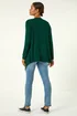 Roman Forest Green Waterfall Front Jersey Knit Cardigan - Size 20 Image 4