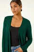 Roman Forest Green Waterfall Front Jersey Knit Cardigan - Size 20 Image 2