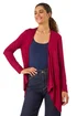 Roman Red Waterfall Front Jersey Knit Cardigan - Size 18 Image 1