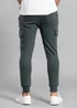 Tokyo Laundry Dark Green Cotton Blend Joggers with Cargo-Style Pockets - XL Image 2