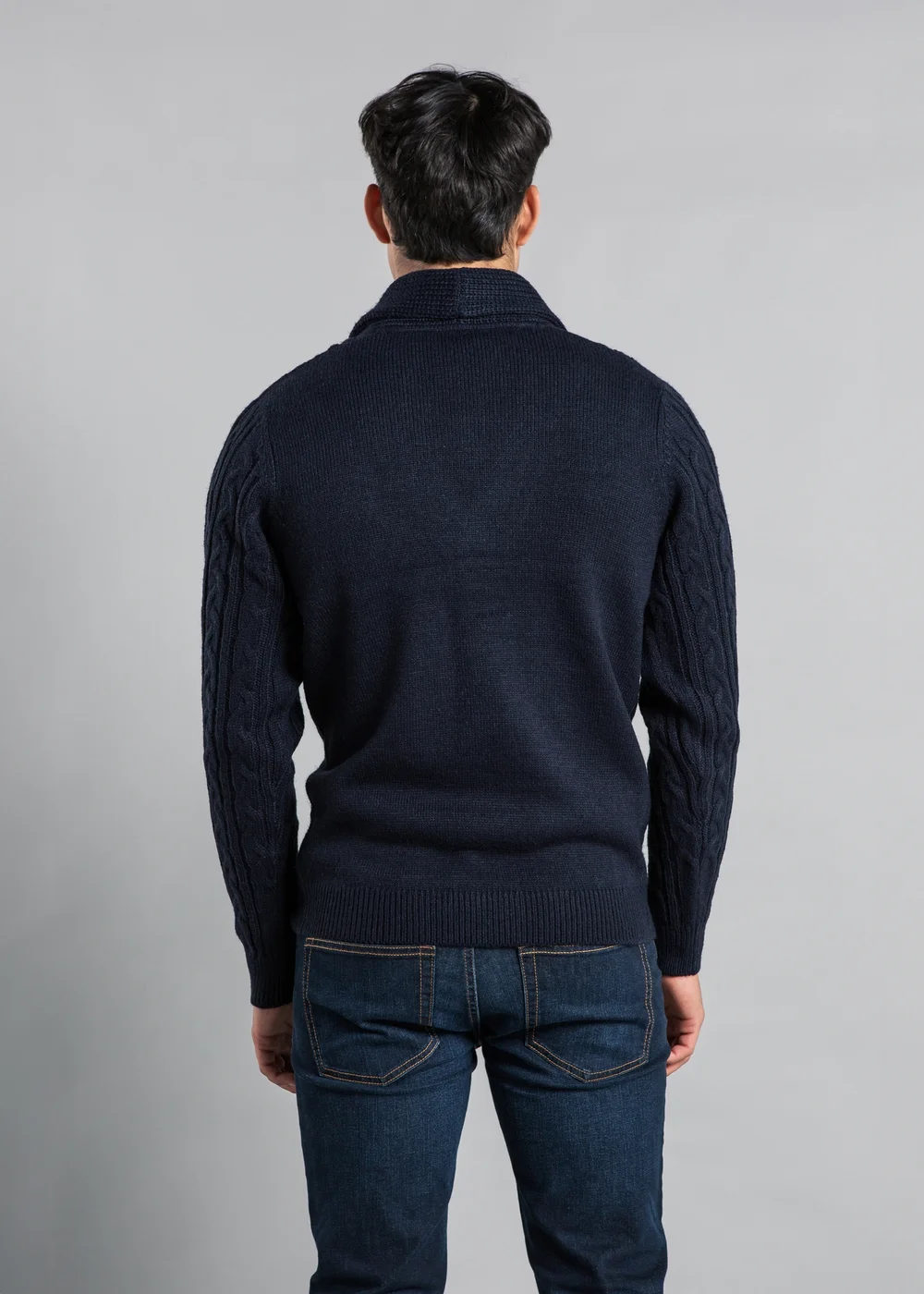 Tokyo Laundry Navy Shawl Neck Cable Knit Cardigan - Extra Large Image 2