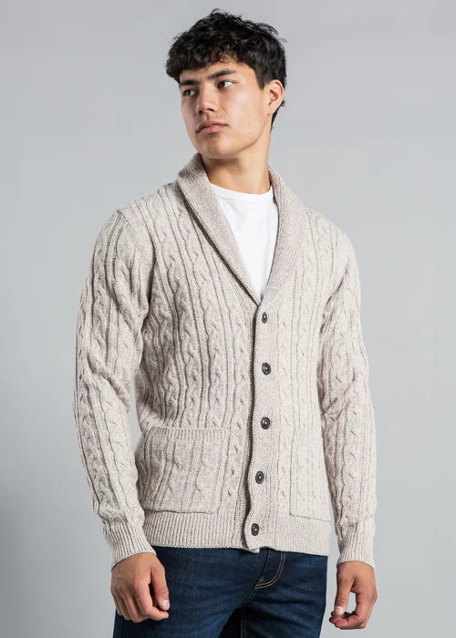 Tokyo Laundry Natural Shawl Neck Cable Knit Cardigan - Extra Large Image 1