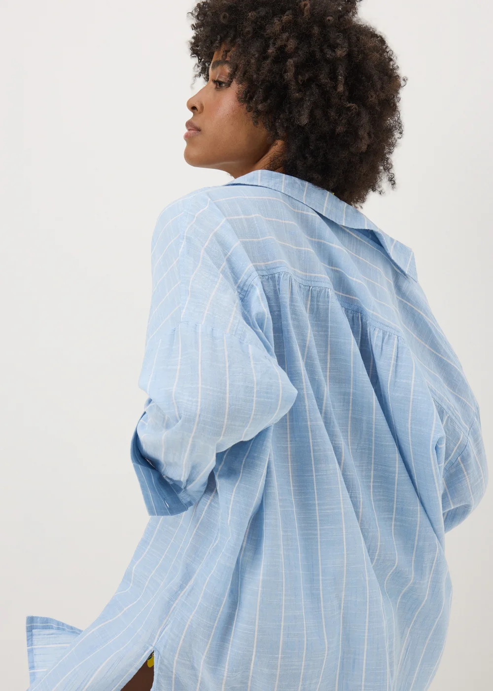 Blue Striped Beach Shirt - Extra small Image 1