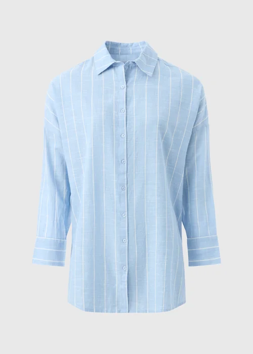 Blue Striped Beach Shirt - Extra small Image 3