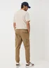 Beige Cuffed Cargo Trousers - Small Image 3