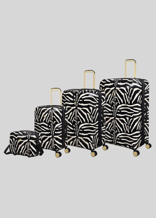 IT Luggage Sheen Zebra Hardshell Suitcase