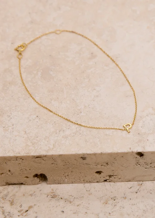 Golden Moments 9ct Yellow Gold Mini 'H' Initial Bracelet - Z Image 2