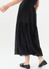 Gini London Black Diamante Mesh Maxi Skirt - S/M Image 2