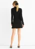 Gini London Black High Neck Stud Hot Fix Stretchy Mini Dress - 12 Image 2