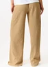 Gini London Camel Textured Elastic Waist Pull On Trousers - L/XL Image 2