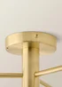 ValueLights Amaia Brushed Gold Semi-Flush Light with Clear Globe Shade - One Size Image 5