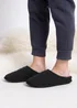 Totes Isotoner Black Sport Quilted Mule Slipper With Cosy Lining - Size 9 Image 2