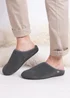 Totes Isotoner Grey Swept Back Popcorn Mule Slipper - 11 Image 2