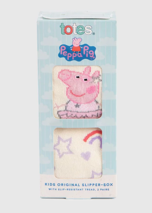 Totes Peppa Pig Childrens Novelty Original Slipper Sock (Twin Pack) - Age 12 - 24 Months Image 4