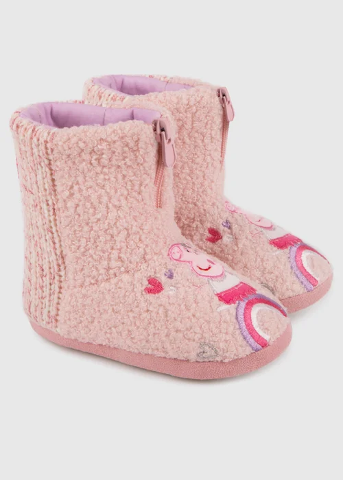 Totes Kids Peppa Pig Bootie Slippers - Size 9 - 10 Infants Image 1