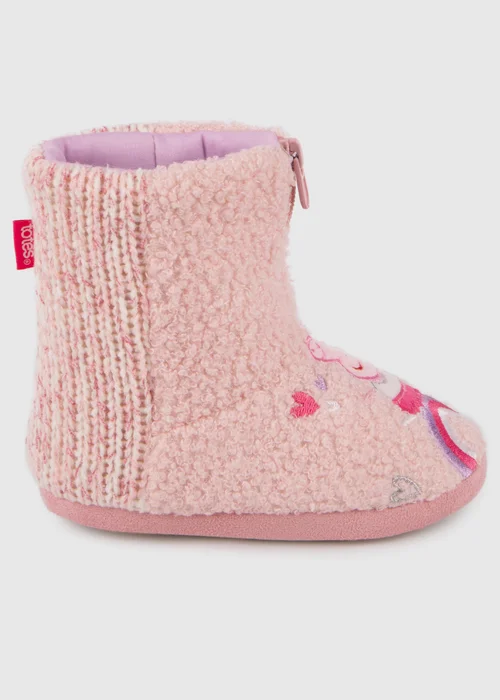 Totes Kids Peppa Pig Bootie Slippers - Size 9 - 10 Infants Image 4