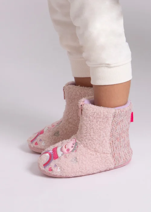 Totes Kids Peppa Pig Bootie Slippers - Size 9 - 10 Infants Image 2