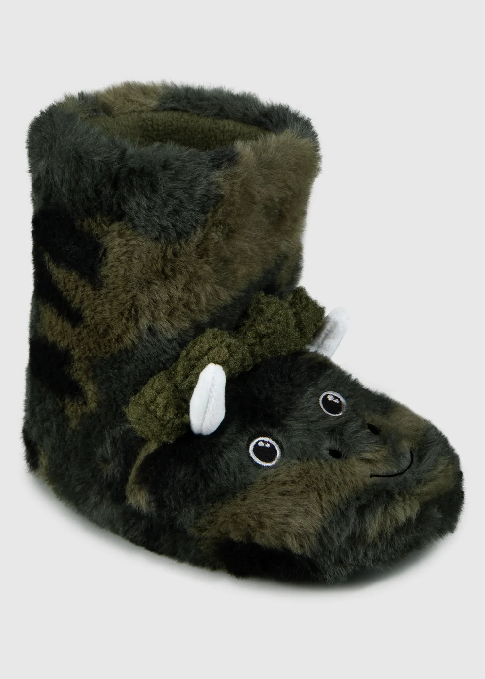 Totes Toasties Green Kids Dino Boot Slippers - 13-1 Older Image 3