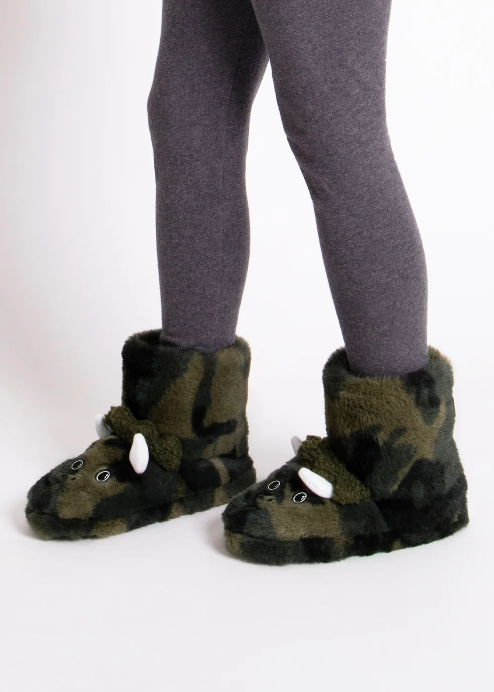 Totes Toasties Green Kids Dino Boot Slippers - Size 13 - 1 Image 2