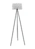 ValueLights Elise Matte Black Floor Lamp with Black Drum Shade - One Size Image 3