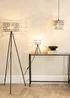 ValueLights Elise Matte Black Floor Lamp with Black Drum Shade - One Size Image 5