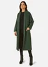 Yumi Green Knitted Maxi Cardigan With Pockets - Small Image 1