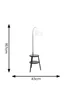 ValueLights Crowther Black Floor Lamp with Small Natural Tapered Shade - One Size Image 6