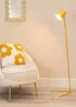 ValueLights Lark Yellow Floor Lamp with Medium Yellow Tapered Shade - One Size Image 3