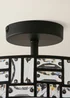 ValueLights Elise Matte Black Pendant Light with Black Tiered Shade - One Size Image 5