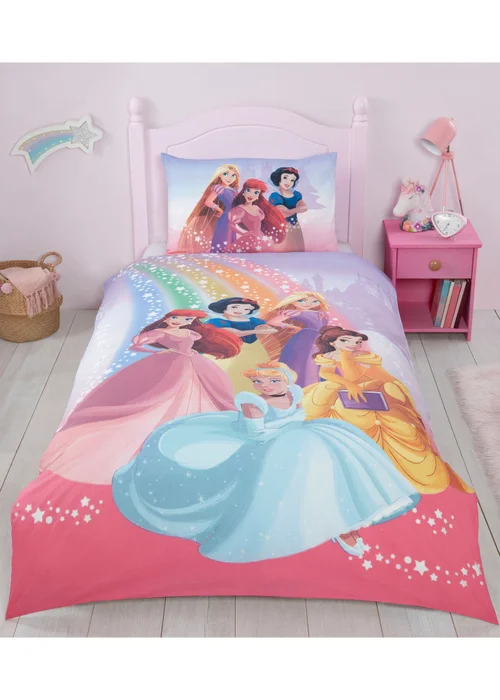 Disney Princess Pink Duvet Set - Single Image 1