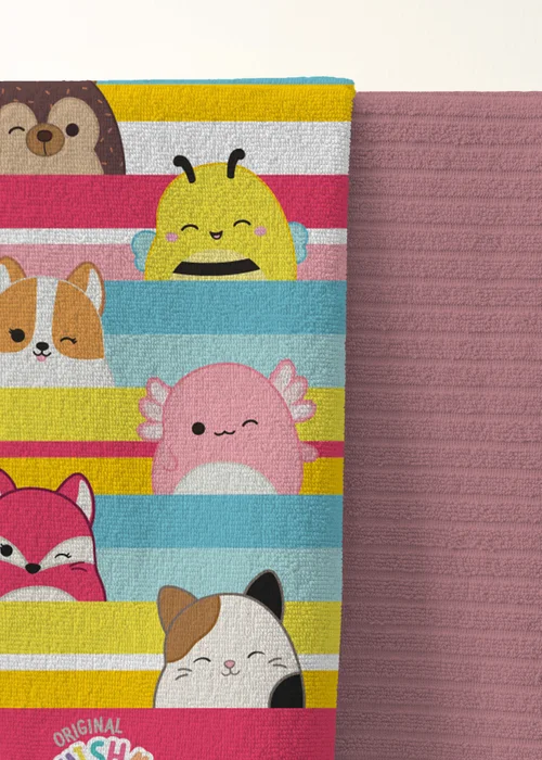 Squishmallows Stripes Beach Pool Bathroom Towel - One Size Image 4