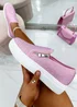 Love Lemonade Pink Crystal Deluxe Zip Pumps Limited Edition Trainers - Size 5 Image 2