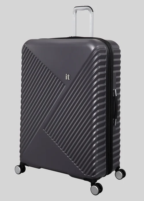 IT Luggage Dark Grey Inclining Hard Shell Suitcase - UNDERSEAT Image 3